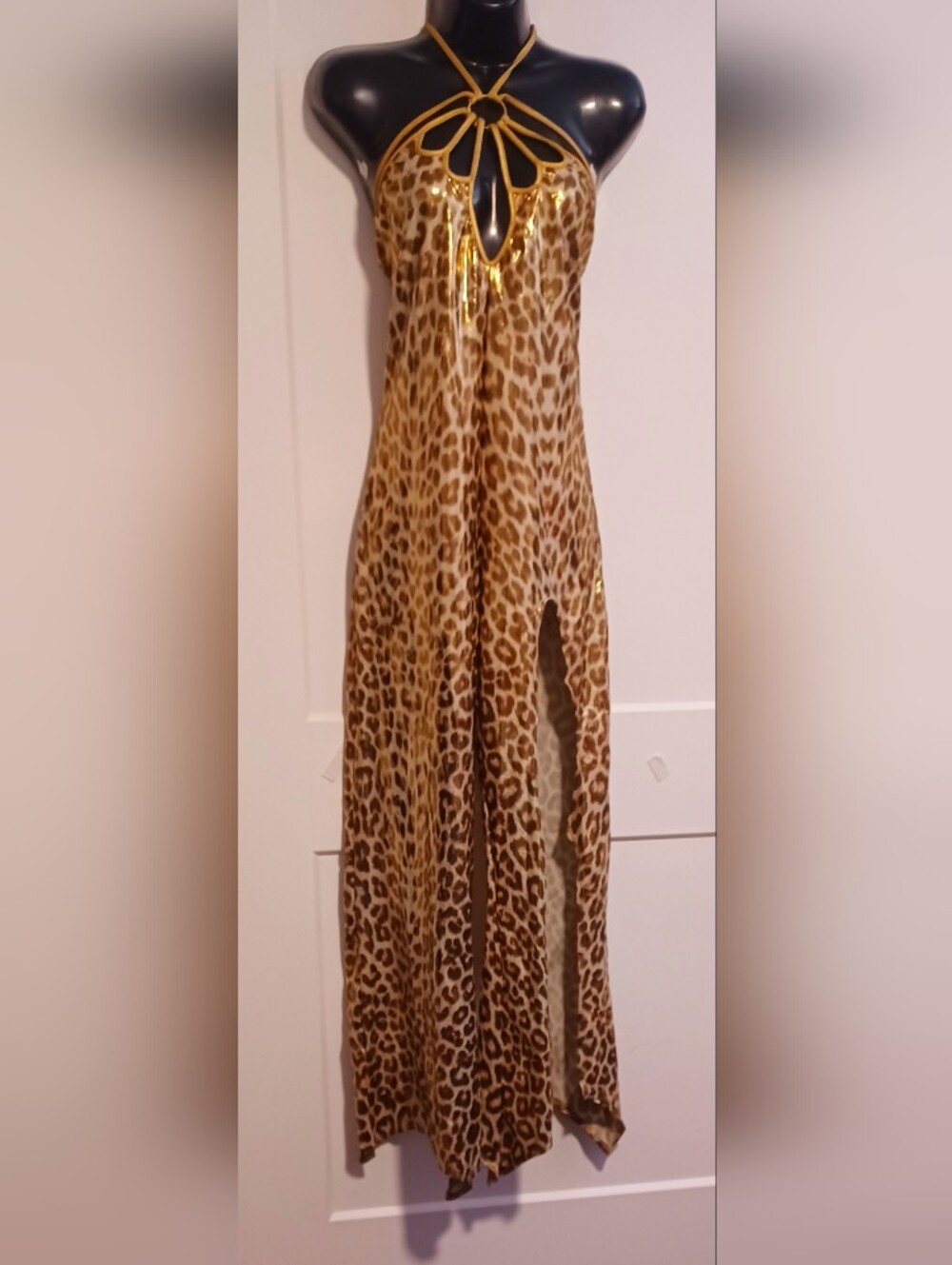Leopard Print Wide-Leg Jumpsuit - Brown Animal Print